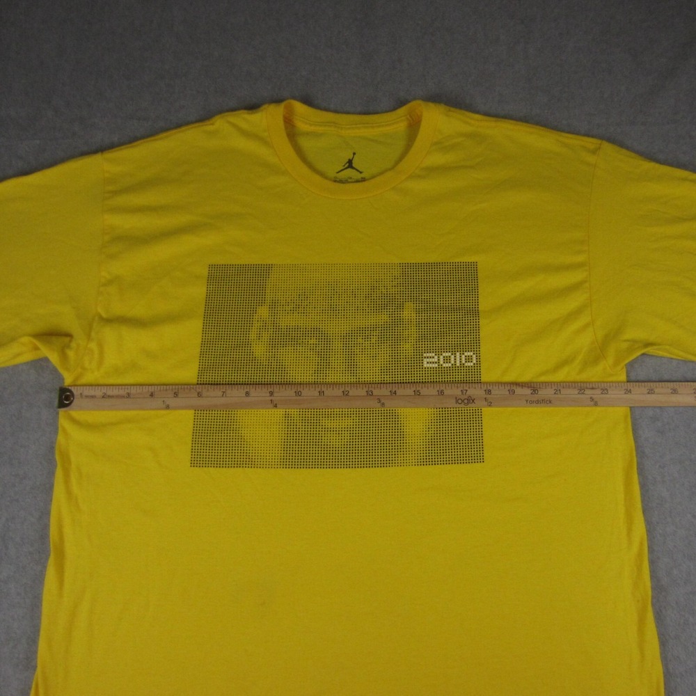 2010 Nike Air Jordan 25th Anniversary T Shirt Mens XL Yellow Jumpman Dallas READ - Picture 11 of 16